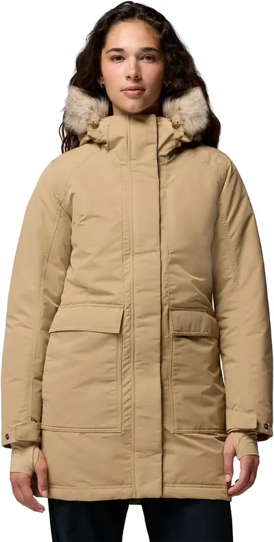 Capa Columbia Little Si II Parka feminina isolada