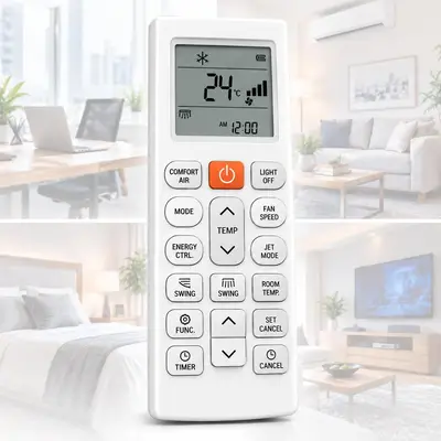 Capa Controle Remoto Ar Condicionado compatível LG Dual Inverter Somente Frio – série AKB ASU ASN S4U USN, Infravermelho de Longo Alcance, Teclas Macias, Pronto para Usar