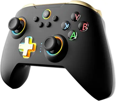Capa Controle sem Fio para Nintendo Switch PC Hall Effect Bluetooth N10 Preto | para iOS, Windows, Nintendo Switch, Android, Gatilho Linear, Motores assimetricos, 1000Hz, Giroscopio 6 Eixos