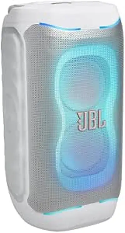 Capa JBL, Caixa de Som, PartyBox Club 130, Bluetooth, Show de Luzes, À Prova de Respingos, Som Pro Sound, 160W RMS - Branca
