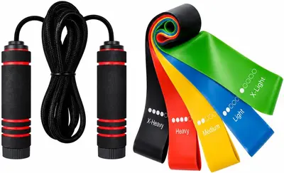 Kit Corda de Pular e Faixas Elásticas