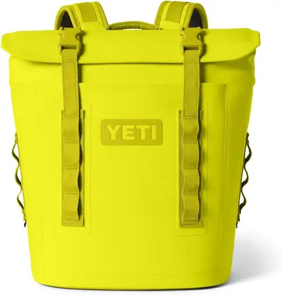 Capa Mochila cooler YETI Hopper M12 Laterais macias, com acesso MagShield, amarelo-vagalume