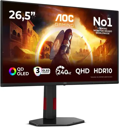 Capa Monitor Gamer AOC AGON OLED 27 240Hz 0.03ms QHD G-Sync Q27G4ZDR