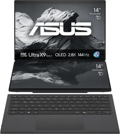 Capa Notebook ASUS Zenbook DUO Intel Core Ultra X9, 32 GB, 1.0 TB W11 Home, 14