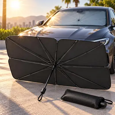Capa Protetor Solar Para-Brisa Quebra Sol Isolamento Térmico Dobrável para Carro